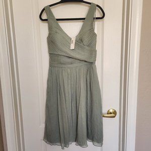 NWT J. Crew Silk Chiffon Heidi Dress Dusty Shale size 0